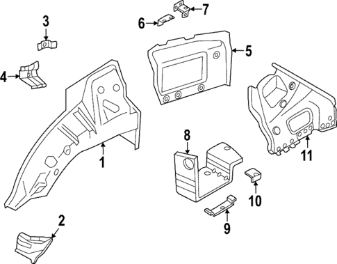 Pillar Supports & Wheelhouse for 2018 BMW X6 #0