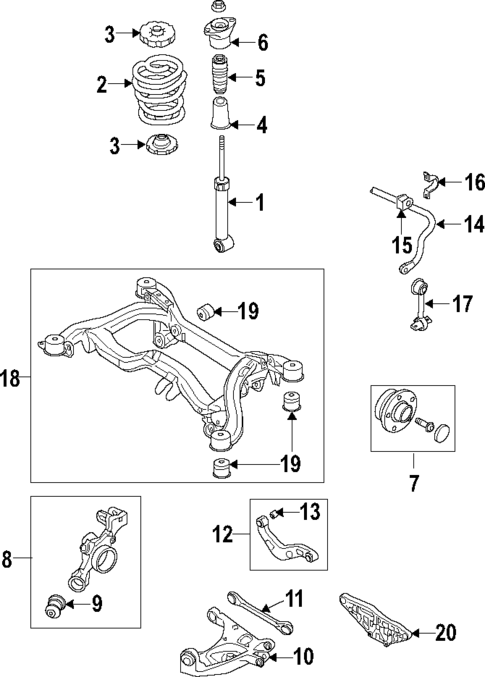 Rear Suspension for 2007 Audi A4 Quattro #0