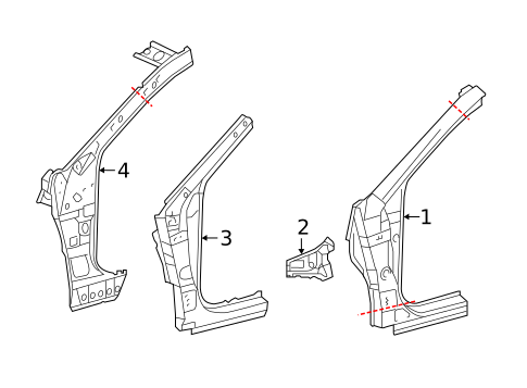 Hinge Pillar for 2016 Toyota Camry #0