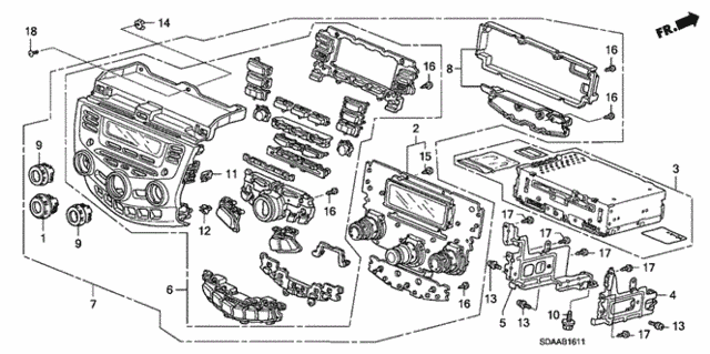 Center Module (Stanley) (Manual Air Conditioner) for 2007 Honda Accord #0