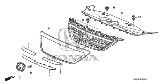 Front Grille (-'07) for 2007 Honda Odyssey #0