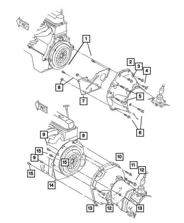 « 11504922 – Clutch : Tête Hexagonale Boulon, Montage pour Mopar Image »
