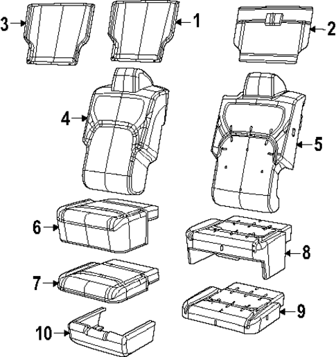 Front Seat Components for 2025 Ram 1500 #1