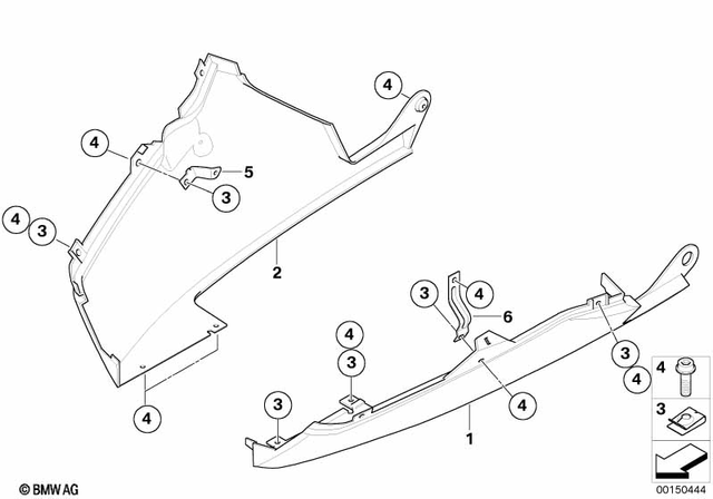 46637687925 - Frame and Mounting Parts: Engine Spoiler Left - Rohteil/blank for BMW-Motorrad Image
