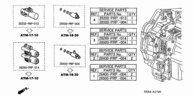 AT Solenoid Valve Set (5AT) for 2005 Honda CR-V #0