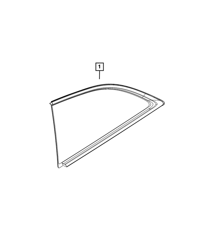 68575150AD - : Quarter Window Glass, Right for Mopar Image