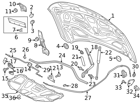 Hood & Components for 2014 Audi RS7 #0