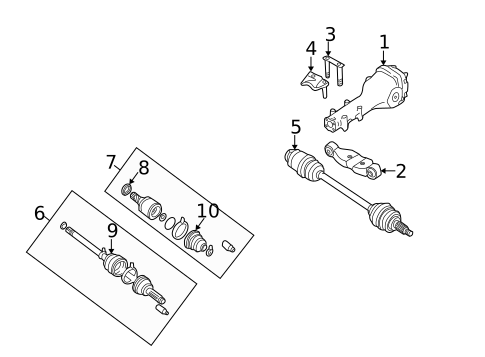Axle & Differential for 2003 Subaru Legacy #0