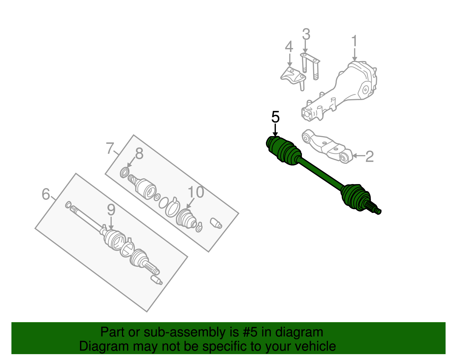 Find Front CV Axle Shaft Assembly Set Fits 2004 Subaru Impreza In - Foto 8