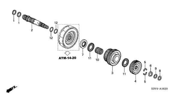 AT Third Shaft ('03-'06) for 2005 Acura MDX #0