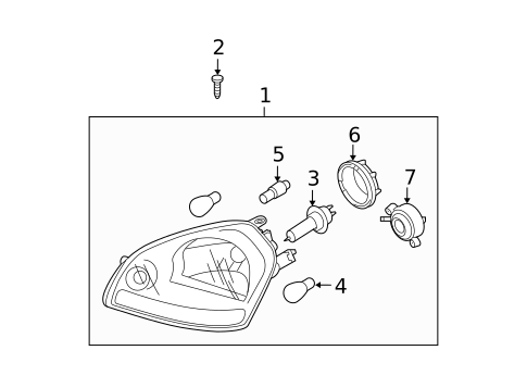 Headlamp Components for 2007 Kia Sportage #0