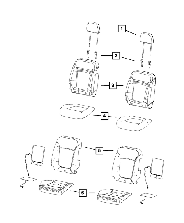 1RL05DX9AA - Interior Trim: Headrest Sleeve, Locking for Mopar Image