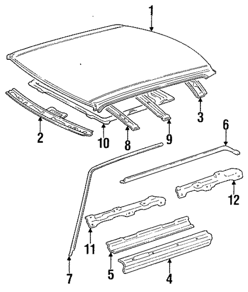 Roof & Components for 1991 Lexus ES250 #0