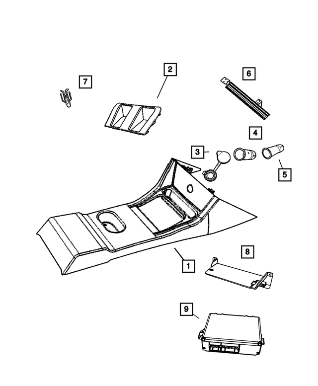 « 5175384AC – Instrument Panel and Radios and Consoles : Avant Console pour Mopar Image »