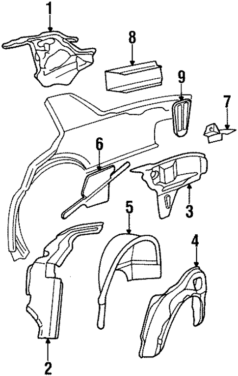 Inner Components for 1994 Cadillac Seville #0