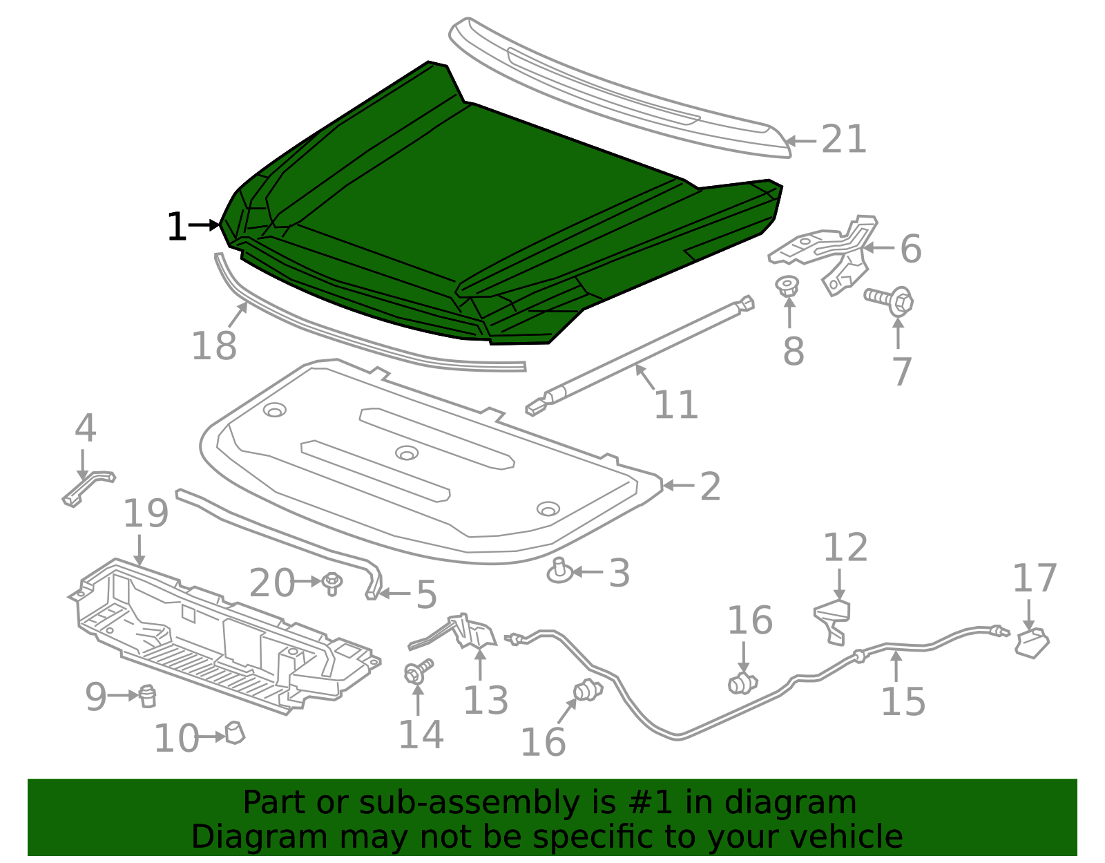 thumbnail interactive-video image 1 of Perfect Fit Aluminum Hood Panel For 2020-2024 GMC Acadia - Direct Replacement 1 of 4