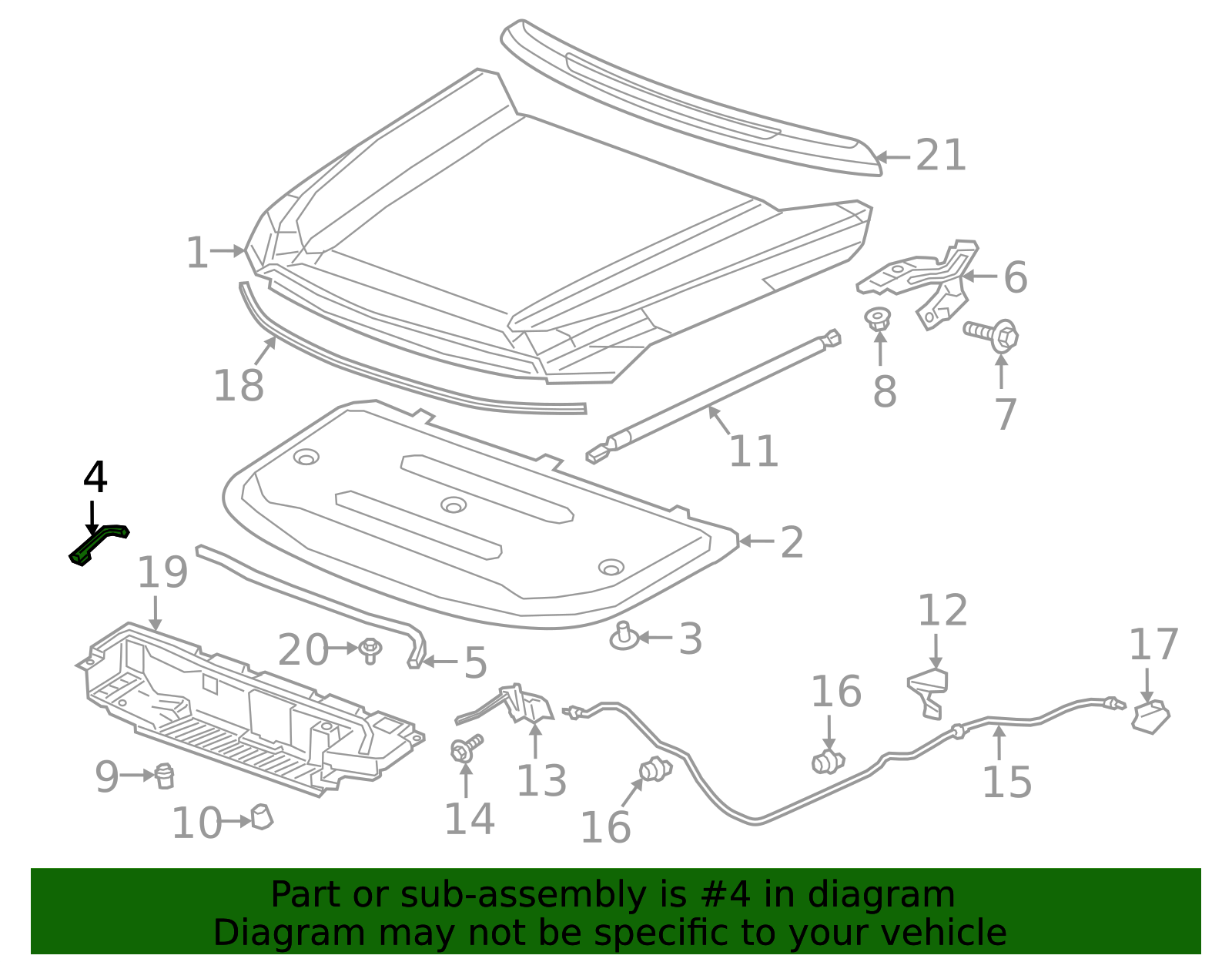 Hood Front Edge Weatherstrip 84347703 | OEM Parts Online
