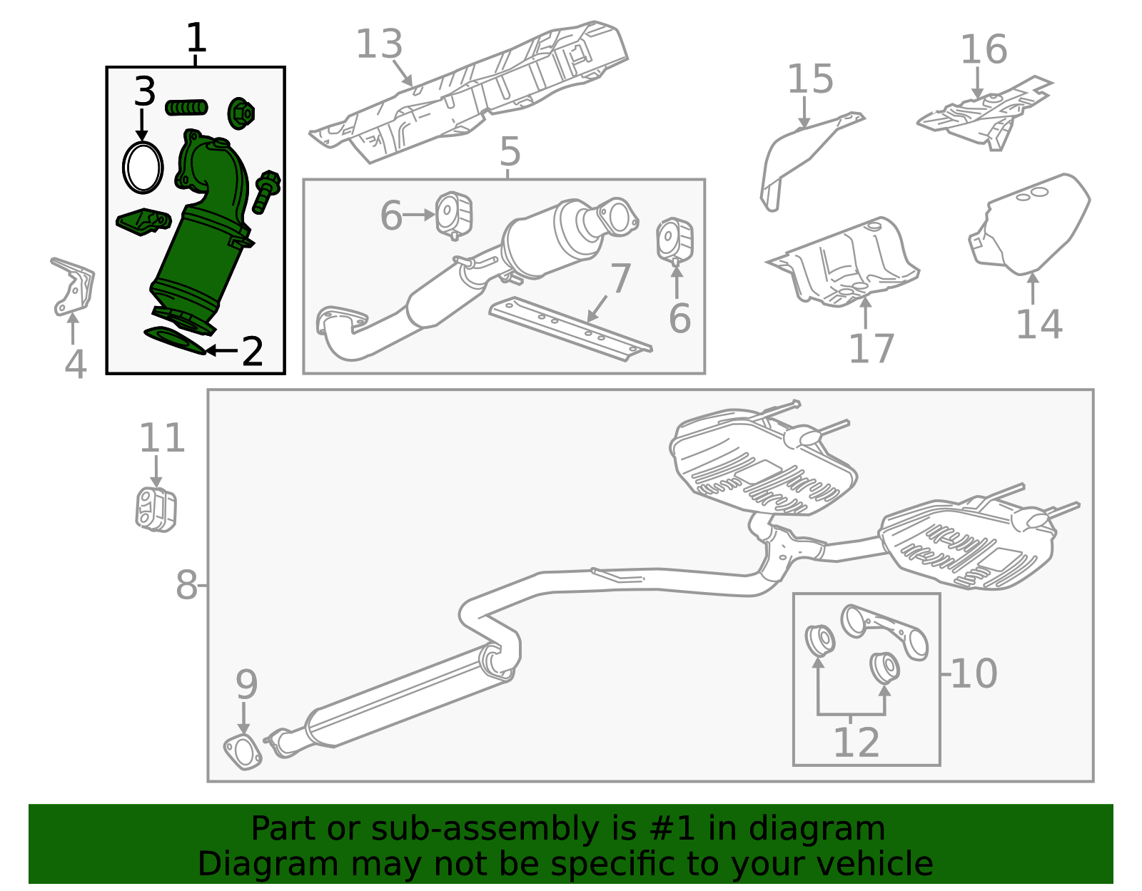 2013-2018 GM Warm Up Three-Way Catalytic Converter Kit 19420223 GM ...