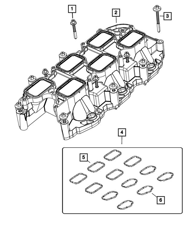 6509390AA - 3.6L Gas; Engine: Hex Flange Head Bolt, Mounting for Mopar Image