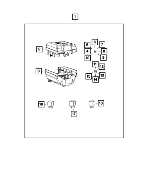 Power Distribution, Fuse Block, Junction Block, Relays and Fuses for 2021 Ram ProMaster City #0