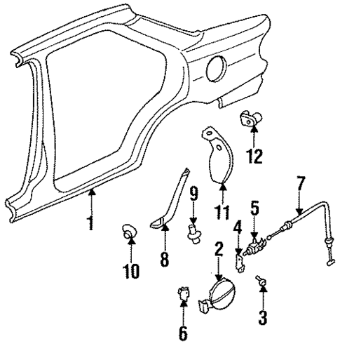 Quarter Panel for 1994 Kia Sephia #0