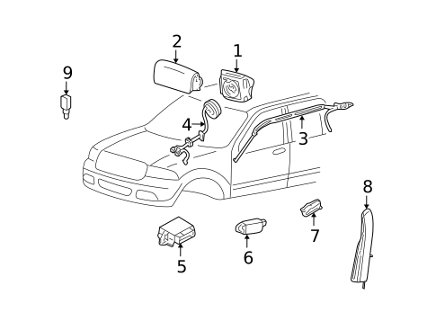 Air Bag Components for 2005 Ford Freestyle #0