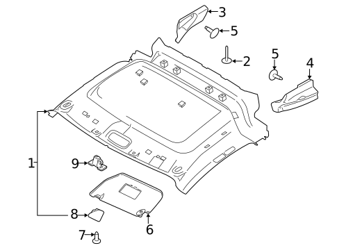 Interior Trim - Roof for 2018 Ford Transit Connect #1