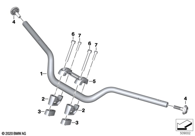 32719457889 - Steering: Handlebar -  for BMW-Motorrad Image