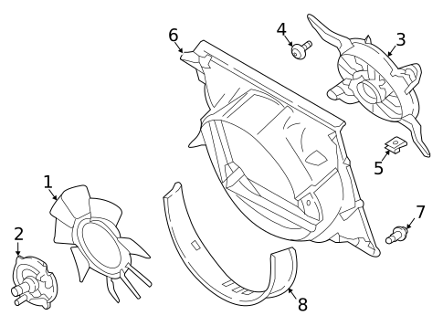 Cooling Fan, Clutch & Motor for 2017 Ford F-350 Super Duty #0