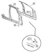 68043534AN - Body Sheet Metal Except Doors: Body Side Aperture Front Panel, Right for Mopar Image