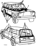 J8130038 - Body: Stripe Tape for Jeep: Grand Wagoneer, Wagoneer Image