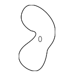 F65Z1531168A - Body: Corner Trim Retainer Clip for Ford: F-150 | Lincoln: Blackwood Image