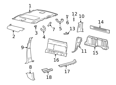 Interior Trim - Cab for 2002 Lincoln Blackwood #0