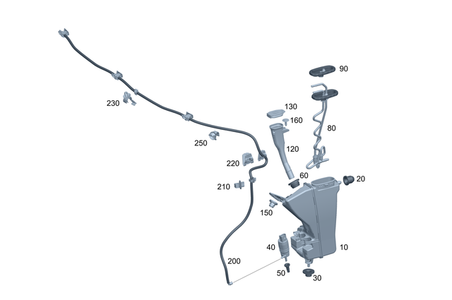 2068690100 - Emergency Equipment Windshield Washer System: Liquid Reservoir for Mercedes-Benz Image image