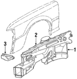E6FZ16A023B - Body: Reinforcement Brace for Ford: Escort, EXP | Mercury: Lynx Image