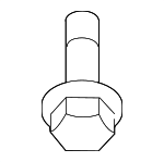 6100583 - Body: Upper Striker Screw for Mitsubishi Image