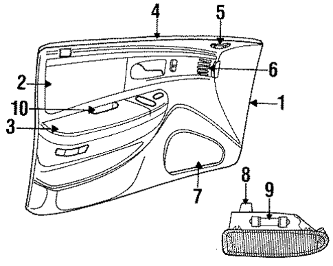 Interior Trim - Front Door for 1996 Chrysler Concorde #0