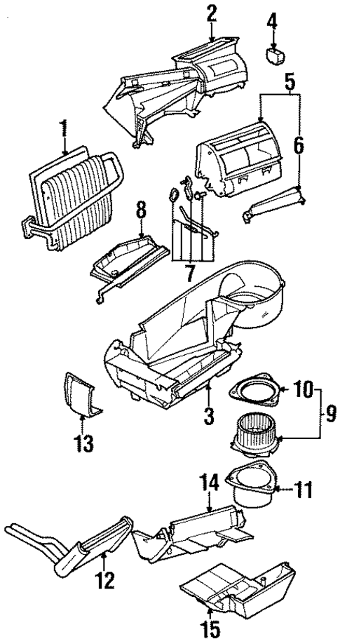 Evaporator & Heater Components for 1993 Saturn SC2 #0