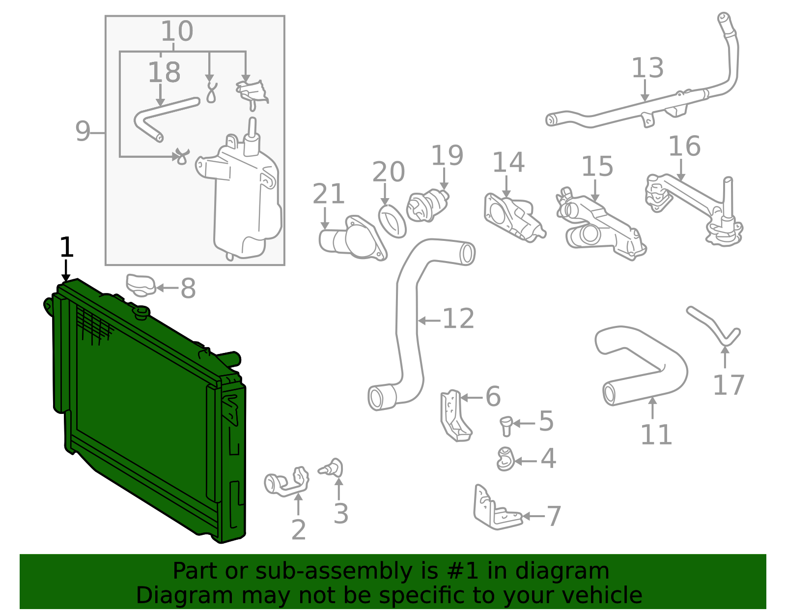16400-66081 - Radiator 1995-1998 Toyota Land Cruiser | Longo