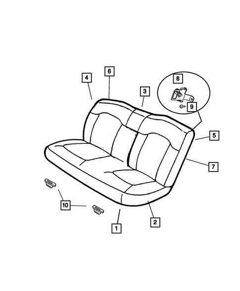 Rear Seats for 2006 Chrysler Sebring #8