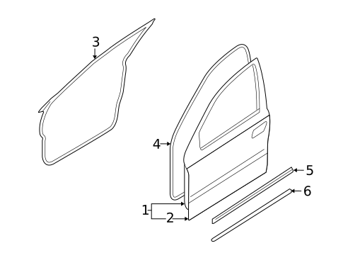 Door & Components for 2009 Mercury Sable #1