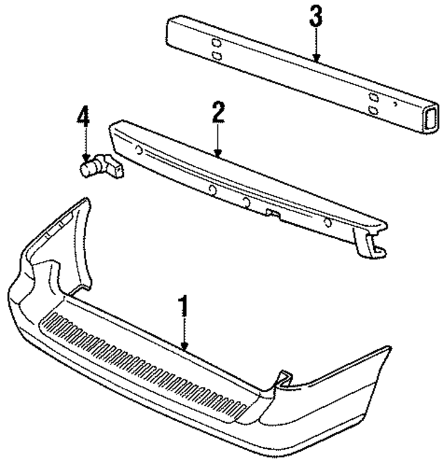 1F2Z17E855AA - Body: Bumper Impact Absorber for Ford Image