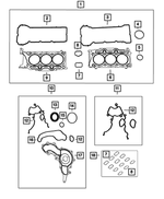 68535427AA - 3.0L Gas; Engine: Intake Manifold Gasket Kit for Chrysler: 200, 300, Town &amp; Country | Dodge: Avenger, Challenger, Charger, Durango, Grand Caravan, Journey | Jeep: Cherokee, Grand Cherokee, Wrangler, Wrangler JK | Ram: 1500, C/V, ProMaster 1500, ProMaster 2500, ProMaster 3500 Image