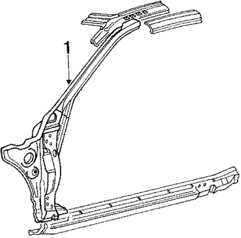 Pillar Assembly for 1990 Mitsubishi Mirage #0