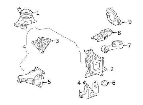 Engine & Trans Mounting for 2010 Scion xD #1