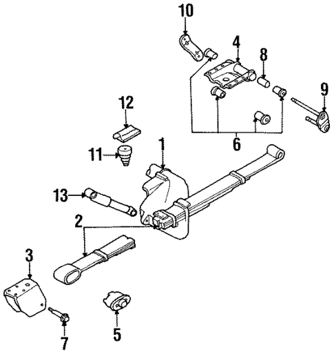Rear Suspension for 1997 Chrysler Town & Country #1