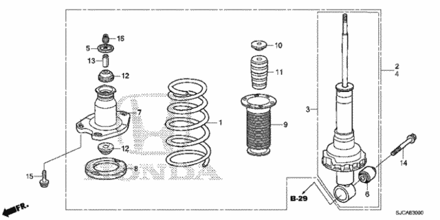 Rear Shock Absorber for 2014 Honda Ridgeline #0