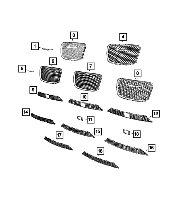 68214484AC - Exterior Ornamentation: Adaptive Cruise Control Bezel for Mopar Image