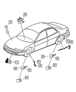 4779153AA - Service Brakes: Anti-lock Brakes Sensor, Left for Mopar Image