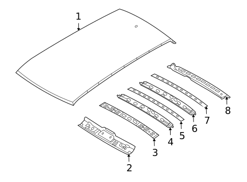 Roof & Components for 2009 Hyundai Veracruz #0